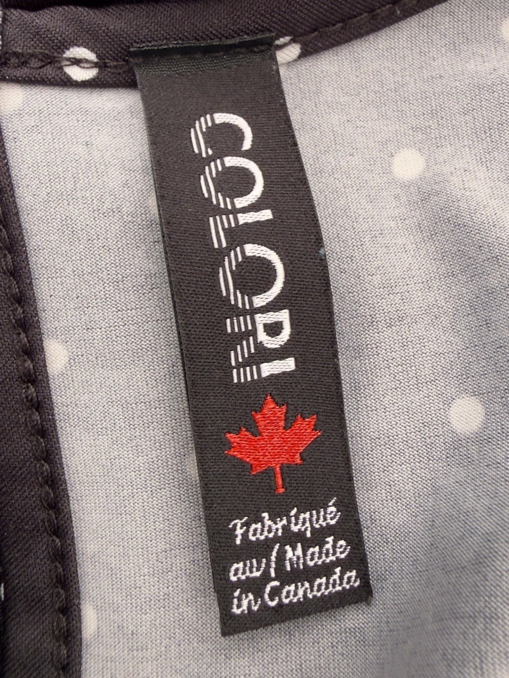 •Colori Black White Polka Dot Sleeveless Dress Medium Made in Canada - Picture 9 of 10